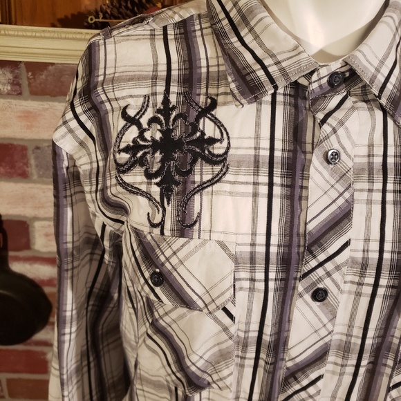 EIGHTY EIGHT PLATINUM 100% COTTON PLAID SHIRT XXL - Picture 2 of 7